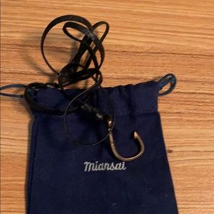 Miansai men’s leather wrap hook bracelet